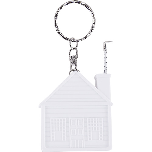 LLAVERO FLEXOMETRO CASITA BLANCO