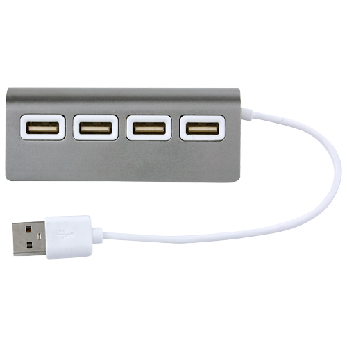 CONCENTRADOR DE PUERTOS USB NEWPORT GRIS METALICO
