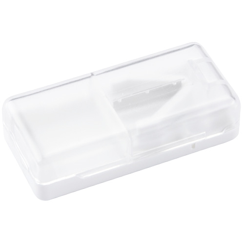 PASTILLERO CON CORTA PASTILLAS CRYSTAL BLANCO