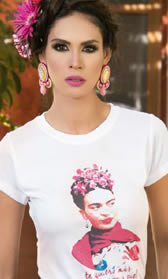 PLAYERA DAMA CUELLO REDONDO PARA SUBLIMAR