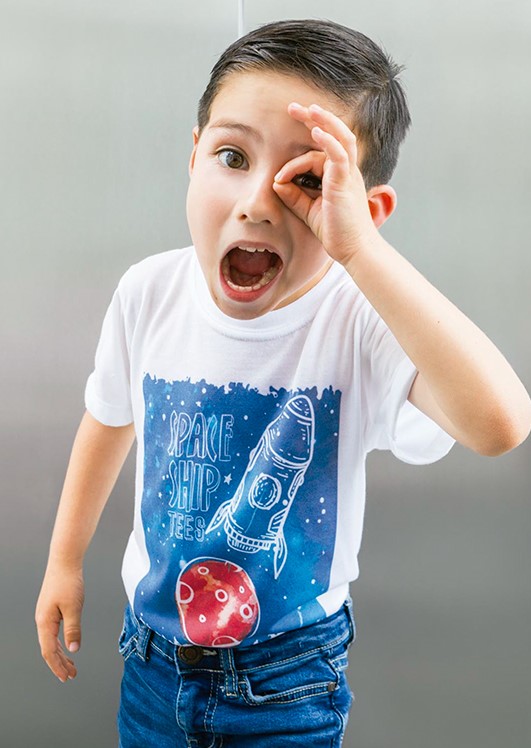 PLAYERA NIÑO CUELLO REDONDO PARA SUBLIMAR