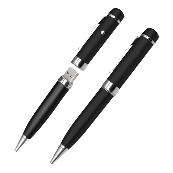 BOLIGRAFO USB EJECUTIVO DE 32GB COLOR NEGRO CON APUNTADOR LASSER