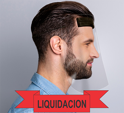 CARETA PROTECTORA PET TRANSPARENTE CON BANDA ELASTICA PARA AJUSTE