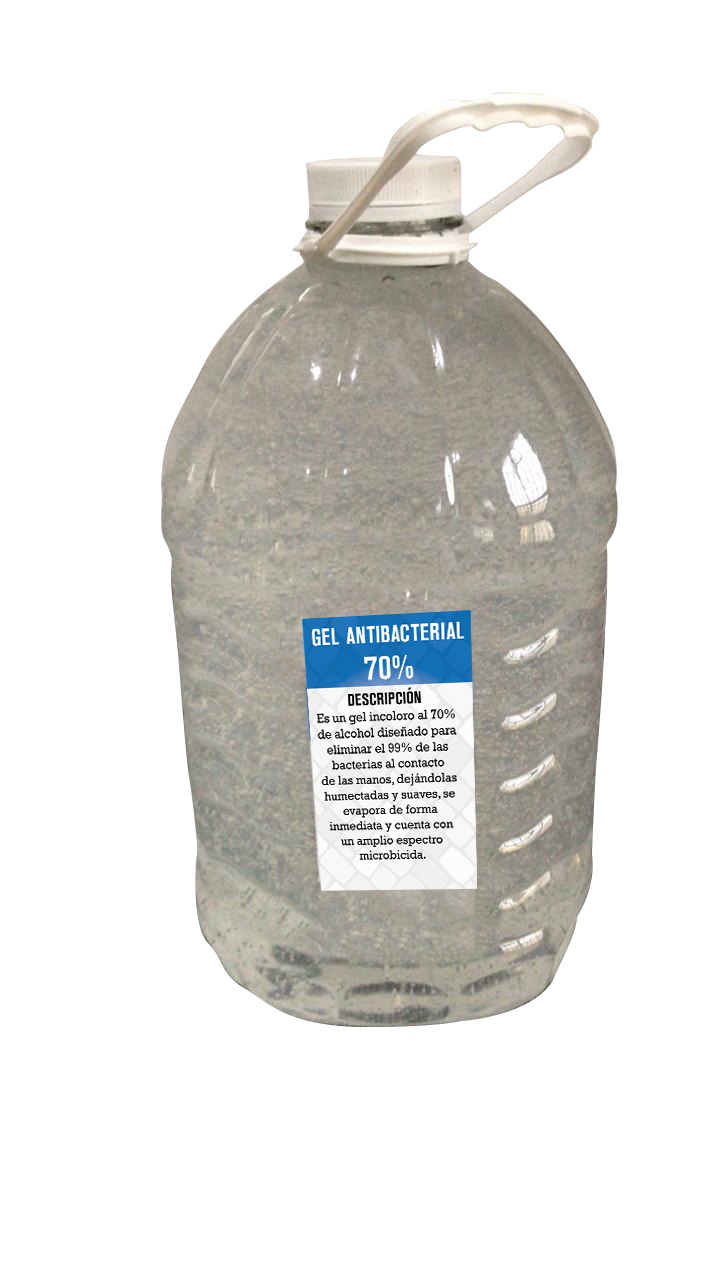 GEL ANTIBACTERIAL 70% ALCOHOL DE 5 LITROS