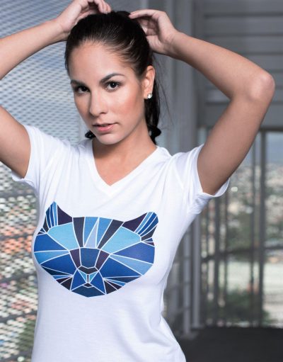 PLAYERA DAMA CUELLO V PARA SUBLIMAR