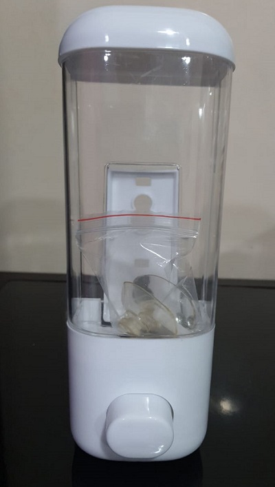 DISPENSADOR MANUAL DE 500 ML PARA GEL ANTIBACTERIAL O JABÓN (con accesorios para montaje en pared)