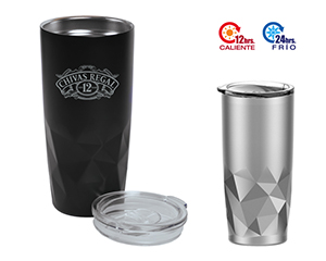 TERMO ENZO CON ESTILO GEOMETRICO DOBLE PARED DE 650 ML