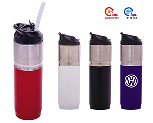 TERMO FRED DE DOBLE PARED DE ACERO EXTERIOR MATE DE 480 ML