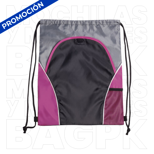 BOLSA UNIVERSITARIA DE POLIESTER ROSA NEON