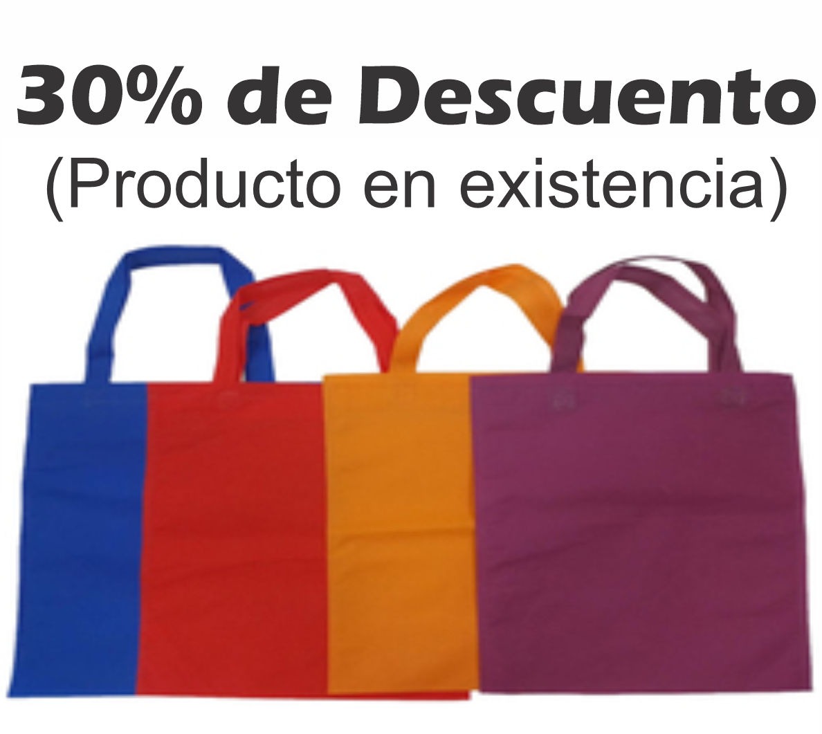 BOLSA ECOLOGICA TIZIMIN TERMOSELLADA CON ASA DE 30 X 35 CM SIN FUELLE