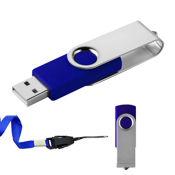 MEMORIA USB HELICE GIRATORIA CLASICA DE 32GB EN COLOR AZUL