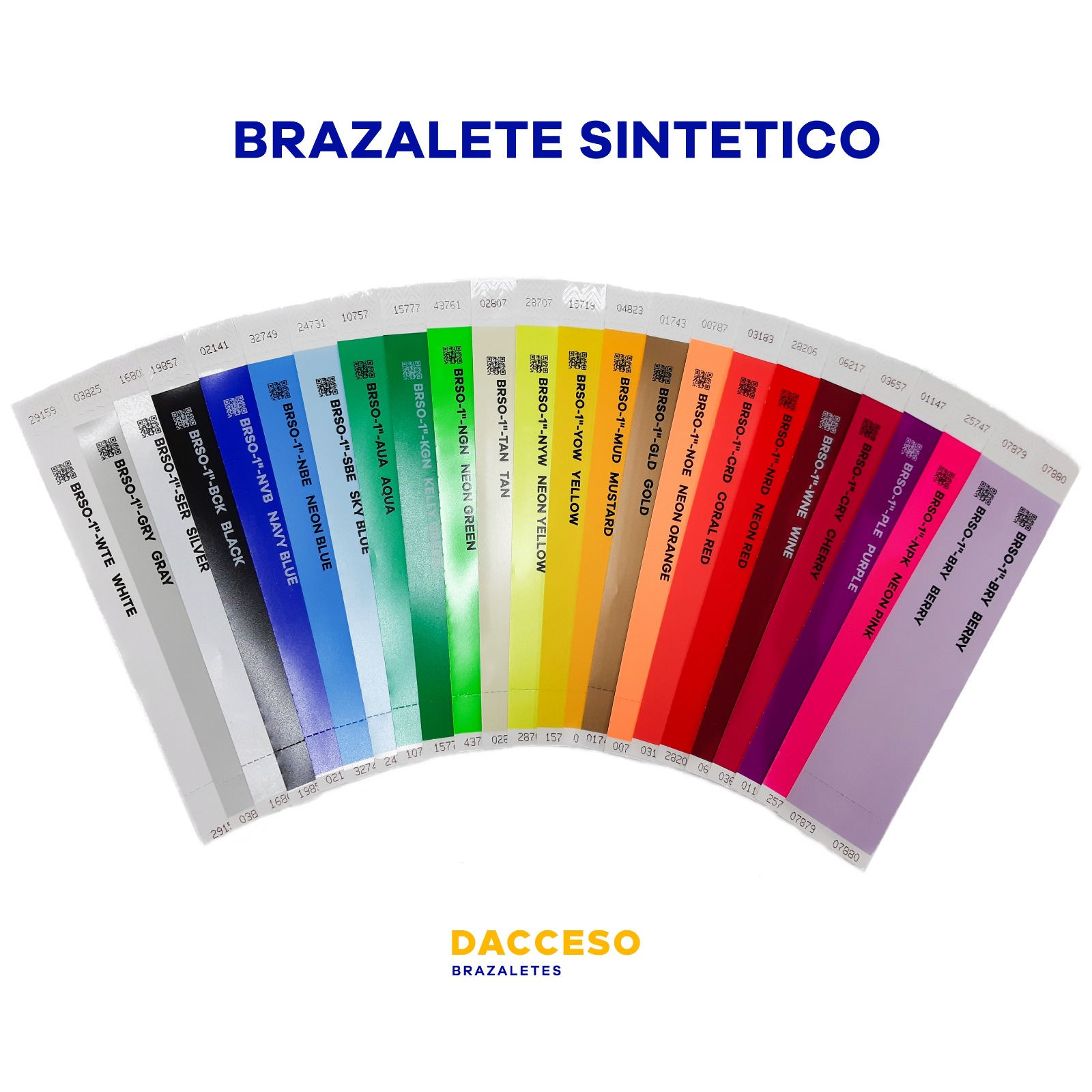 BRAZALETE SINTETICO DE 2.5 CM DE ANCHO (CON FOLIO)