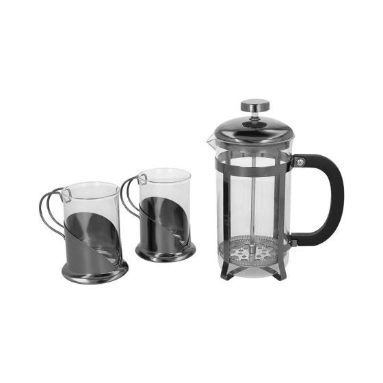 SET DE PRENSA FRANCESA CON 2 TAZAS AJACCIO