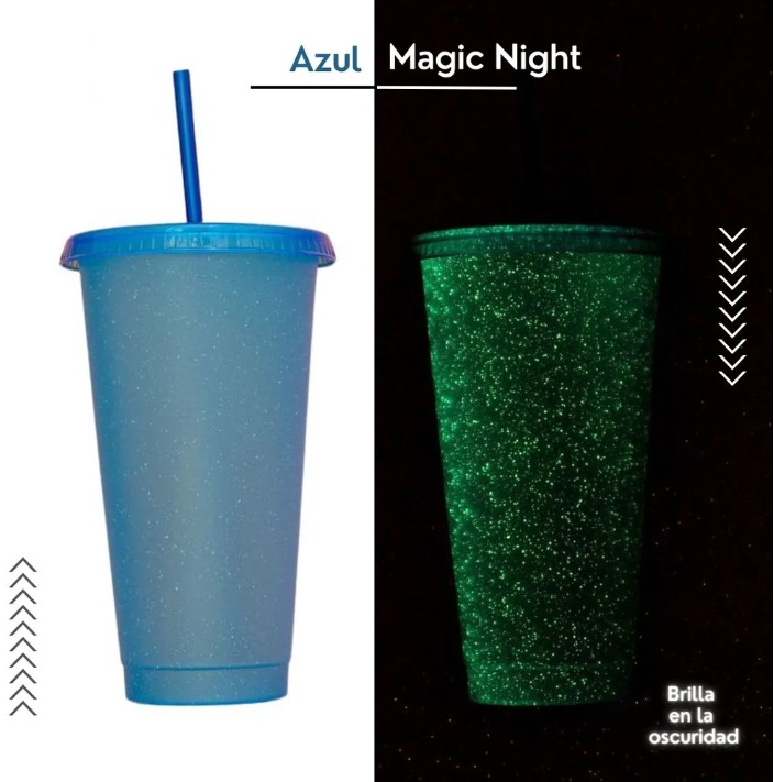 VASO SUN 24 ONZ. MAGIG NIGHT AZUL (BRILLA EN LA OS...