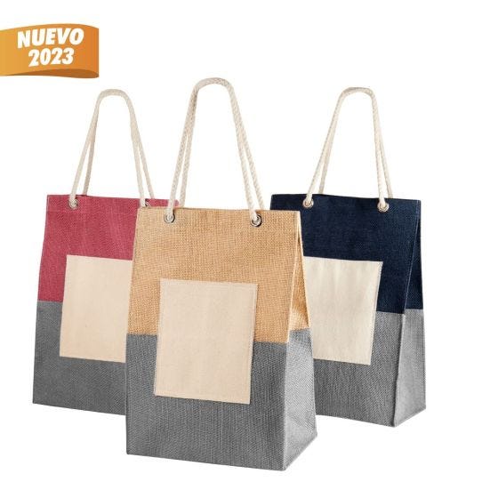 BOLSA CANDY DE YUTE Y ALGODÓN