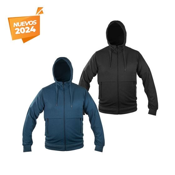 SUDADERA URBAN COLOR AZUL Y NEGRO