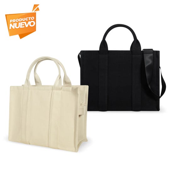 BOLSA VIDYA ESTILO TOTE DE CANVAS Y POLIÉSTER