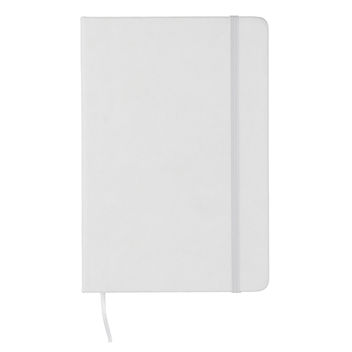 LIBRETA DE POLIURETANO PREMIUM 90 HOJAS A RAYAS COLOR BLANCO