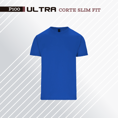 PLAYERA ULTRA C/R CORTE SLIM FIT COLOR AZUL REY (NO RESURTIBLE)
