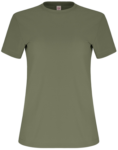 PLAYERA INFINITY PREMIUM CUELLO REDONDO DE DAMA COLOR VERDE OLIVO