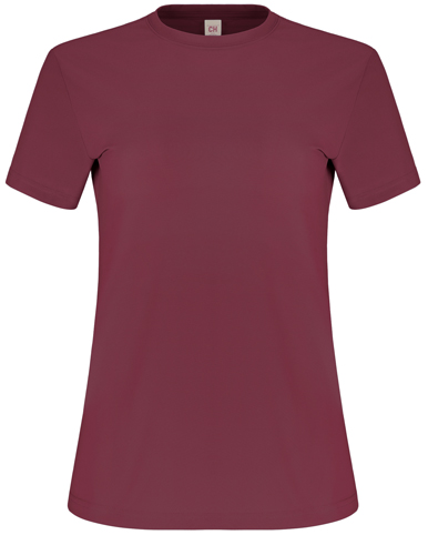 PLAYERA INFINITY PREMIUM CUELLO REDONDO DE DAMA COLOR TINTO