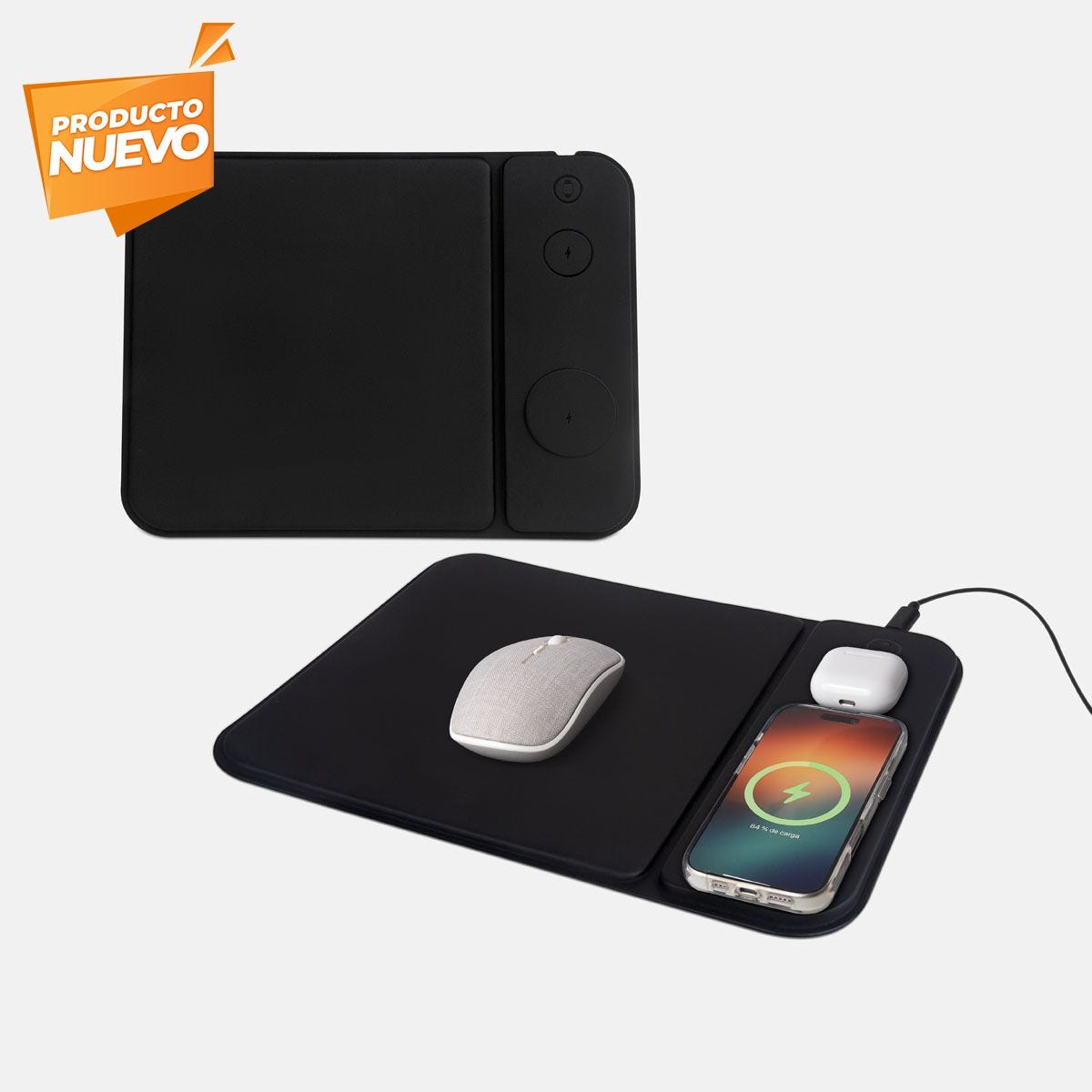 MOUSE PAD CARGADOR ISKRA NEGRO